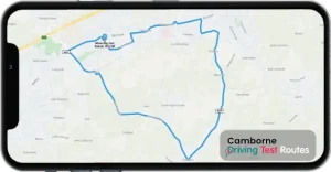 Clear and Concise Maps of Driving Test Routes for Camborne Driving Test Centre
