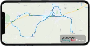Launceston Driving Test Route Map
