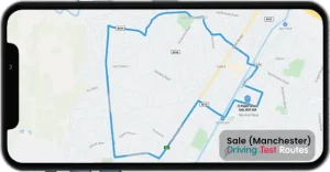 Sale (Manchester) Driving Test Route Map