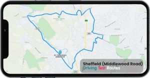 Sheffield (Middlewood Road) Driving Test Route Map