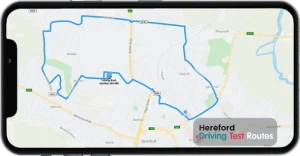 Hereford Driving Test Route Map
