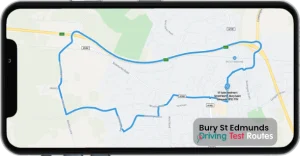 Bury St Edmunds Driving Test Route Map