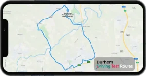 Durham Driving Test Route Map