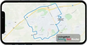 Livingston Driving Test Route Map
