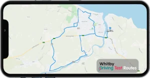 Whitby Driving Test Route Map