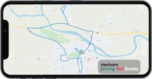 Hexham Driving Test Route Map