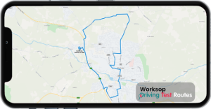 Worksop Driving Test Route Map