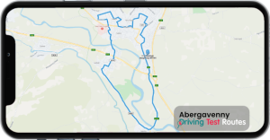 Abergavenny Driving Test Route Map