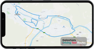 Galashiels Driving Test Route Map