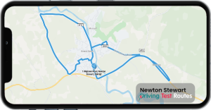 Newton Stewart Driving Test Route Map