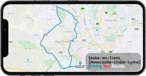 Stoke-on-Trent (Newcastle-Under-Lyme) Driving Test Route Map
