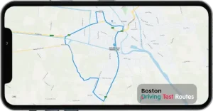 Boston Driving Test Route Map