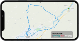 Newtown Driving Test Route Map