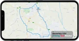 Beverley LGV Driving Test Route Map