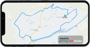 Hawick Driving Test Route Map