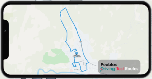 Peebles Driving Test Route Map