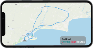 Pwllheli Driving Test Route Map